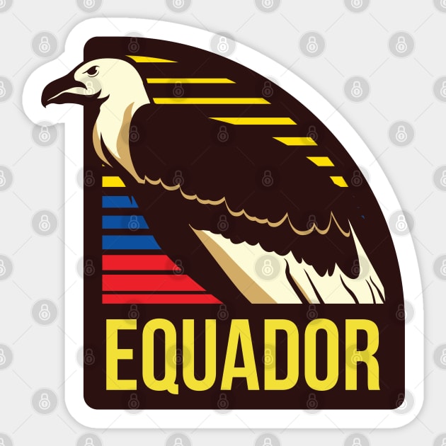 Ecuador Flag Condor Ecuadorian Quito South America Andes Alpaca Sticker by Shirtsurf